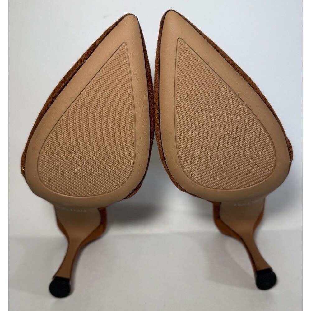 RLYGHWAO - Pointed Closed Toe High Heel Mules - Brown Suede - Women's 8.5 - NEW - Picture 5 of 5